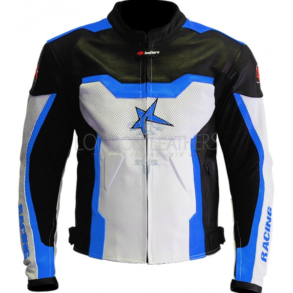 RTX Pro Street Racer Blue Motorcycle Jacket